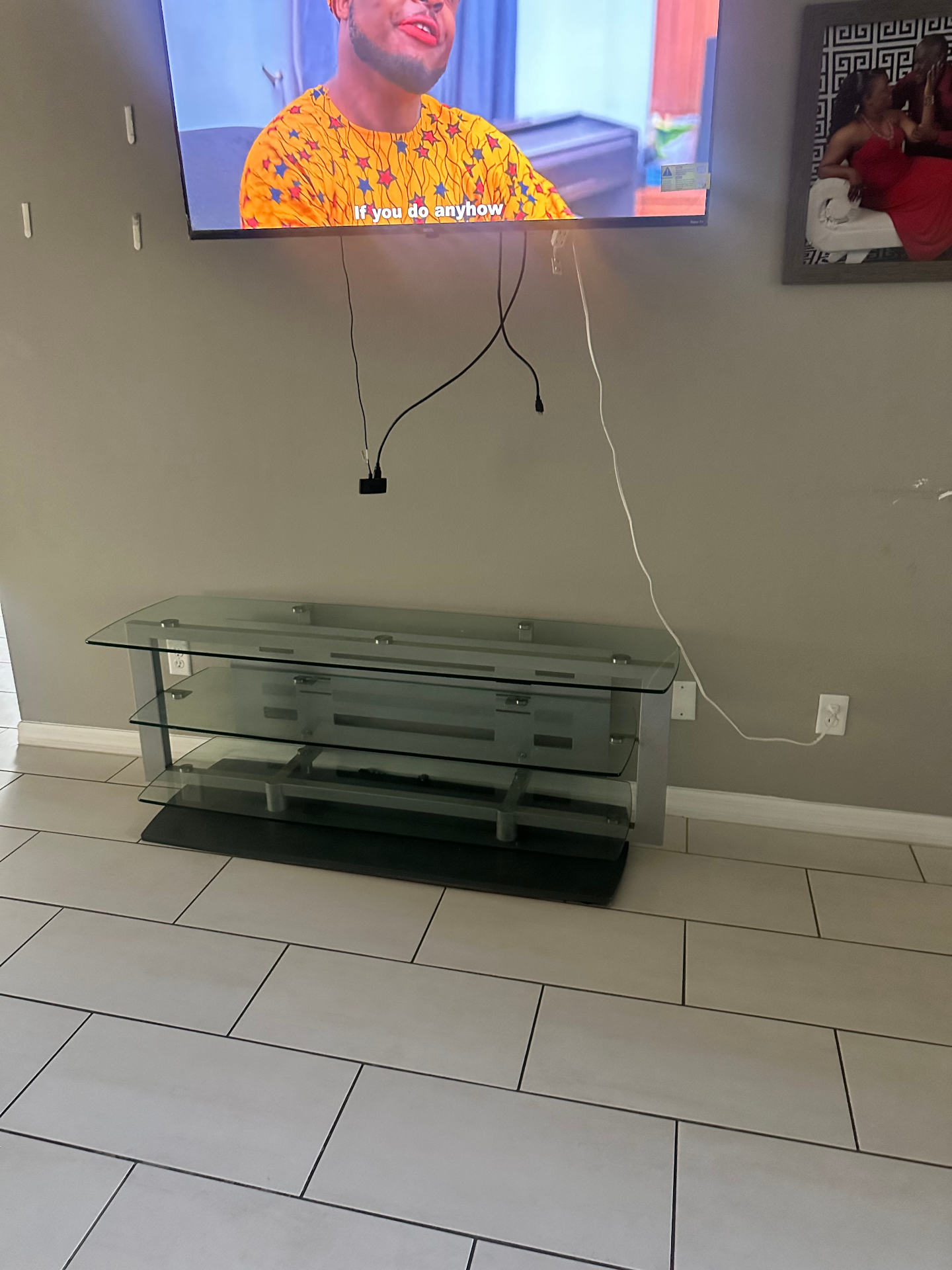 Living room wall before custom build
