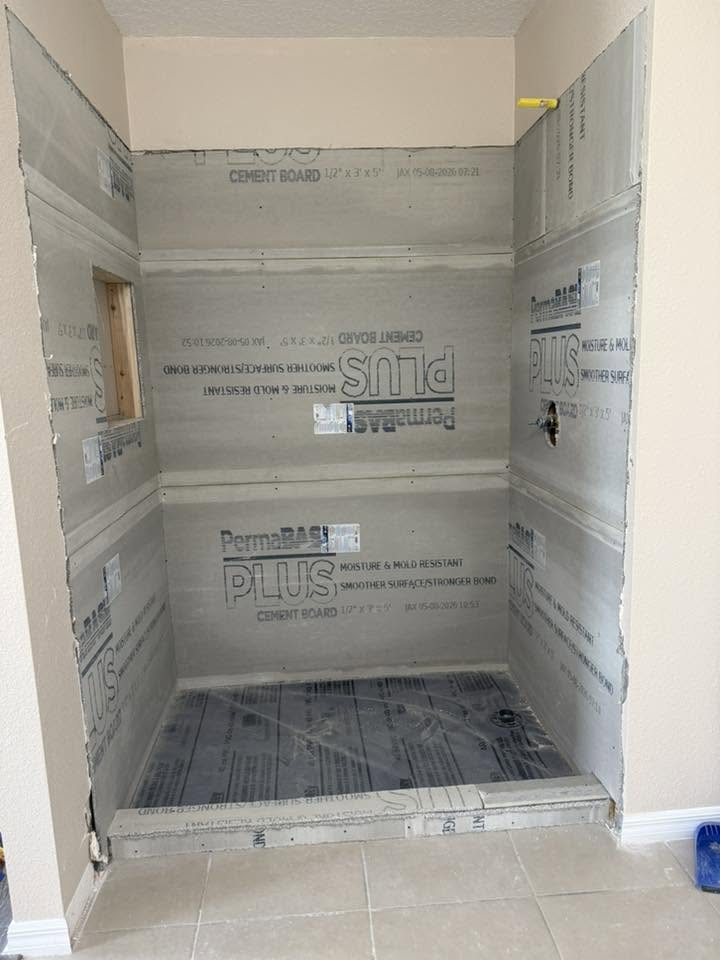 Bathroom remodel in progress